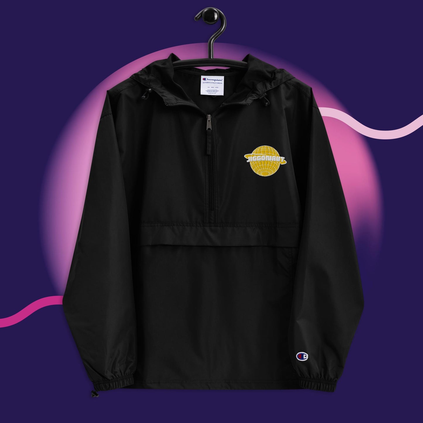 Jiggonaut X Champion Jiggonaut Logo Packable Jacket Yellow