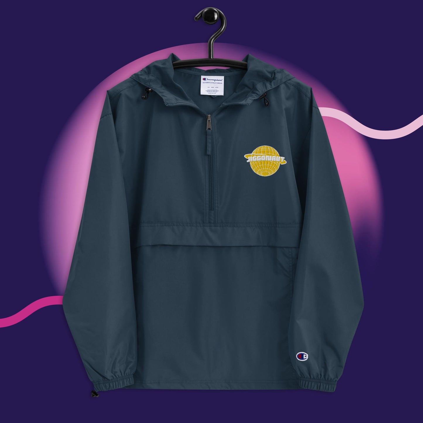 Jiggonaut X Champion Jiggonaut Logo Packable Jacket Yellow