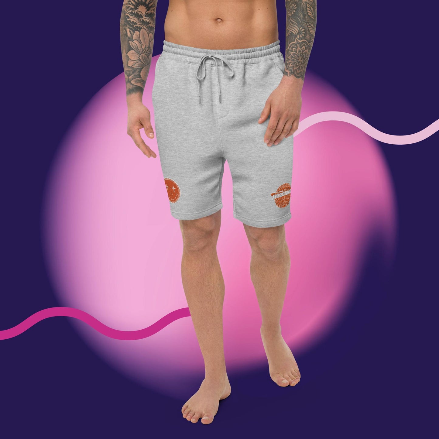 Unisex Heart/Spirit Logo Shorts Orange