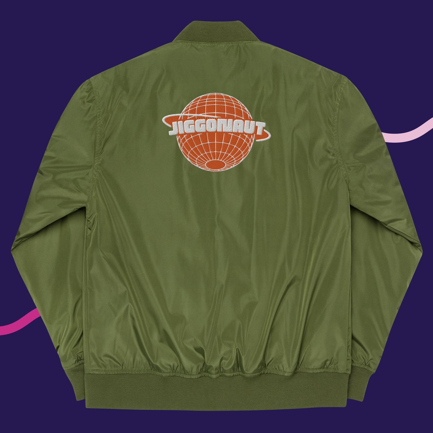Jiggonaut Constellation Logo Bomber Jacket Orange