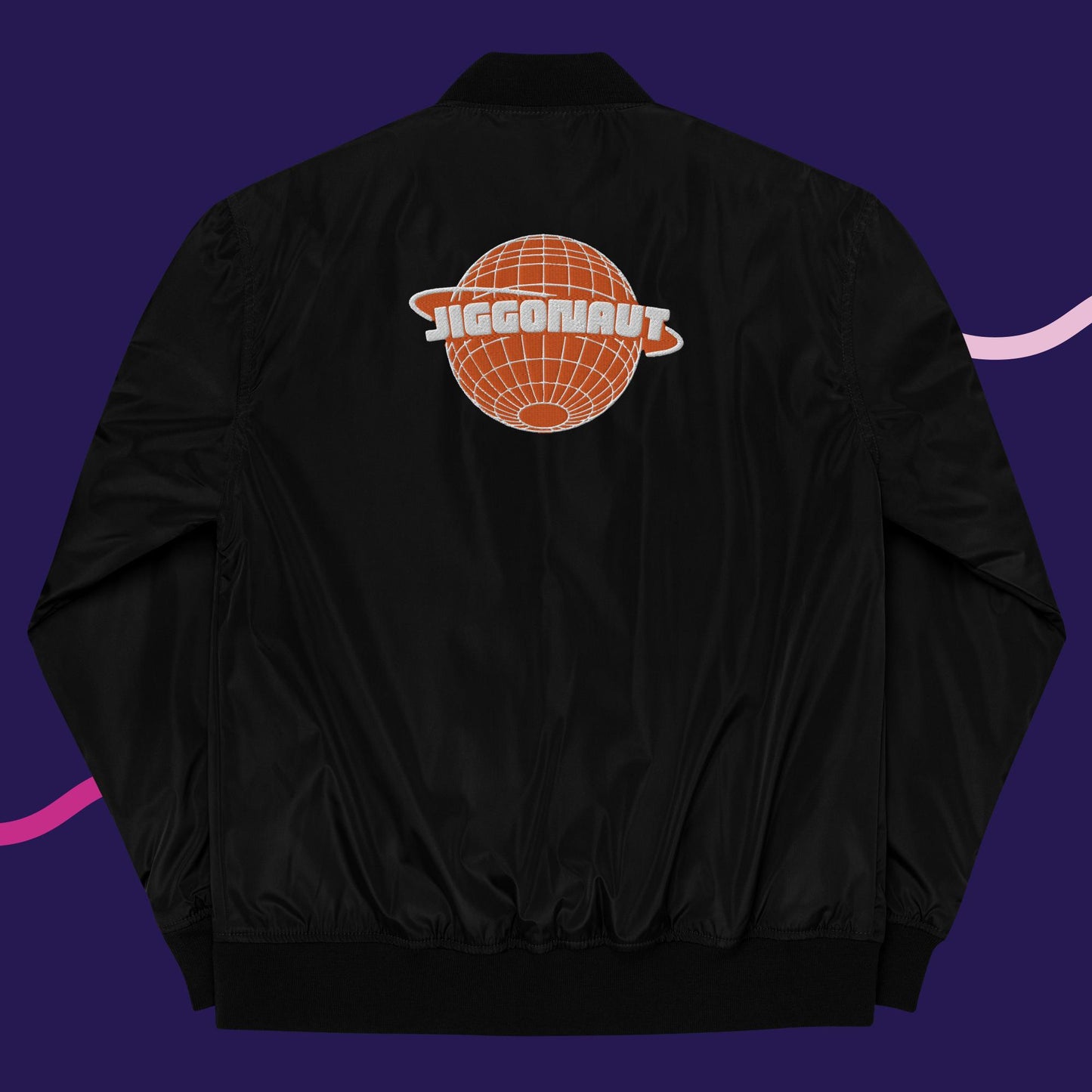 Jiggonaut Constellation Logo Bomber Jacket Orange