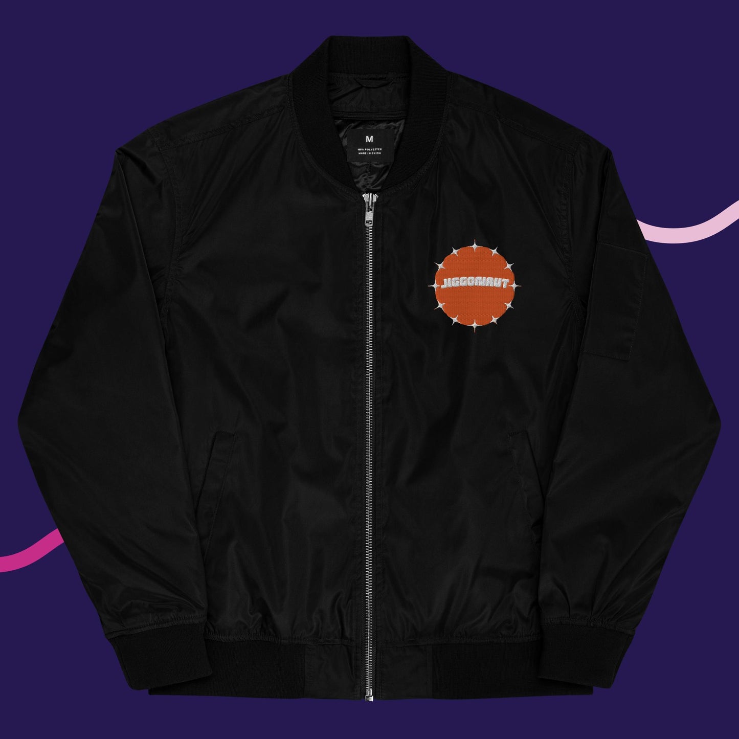 Jiggonaut Constellation Logo Bomber Jacket Orange