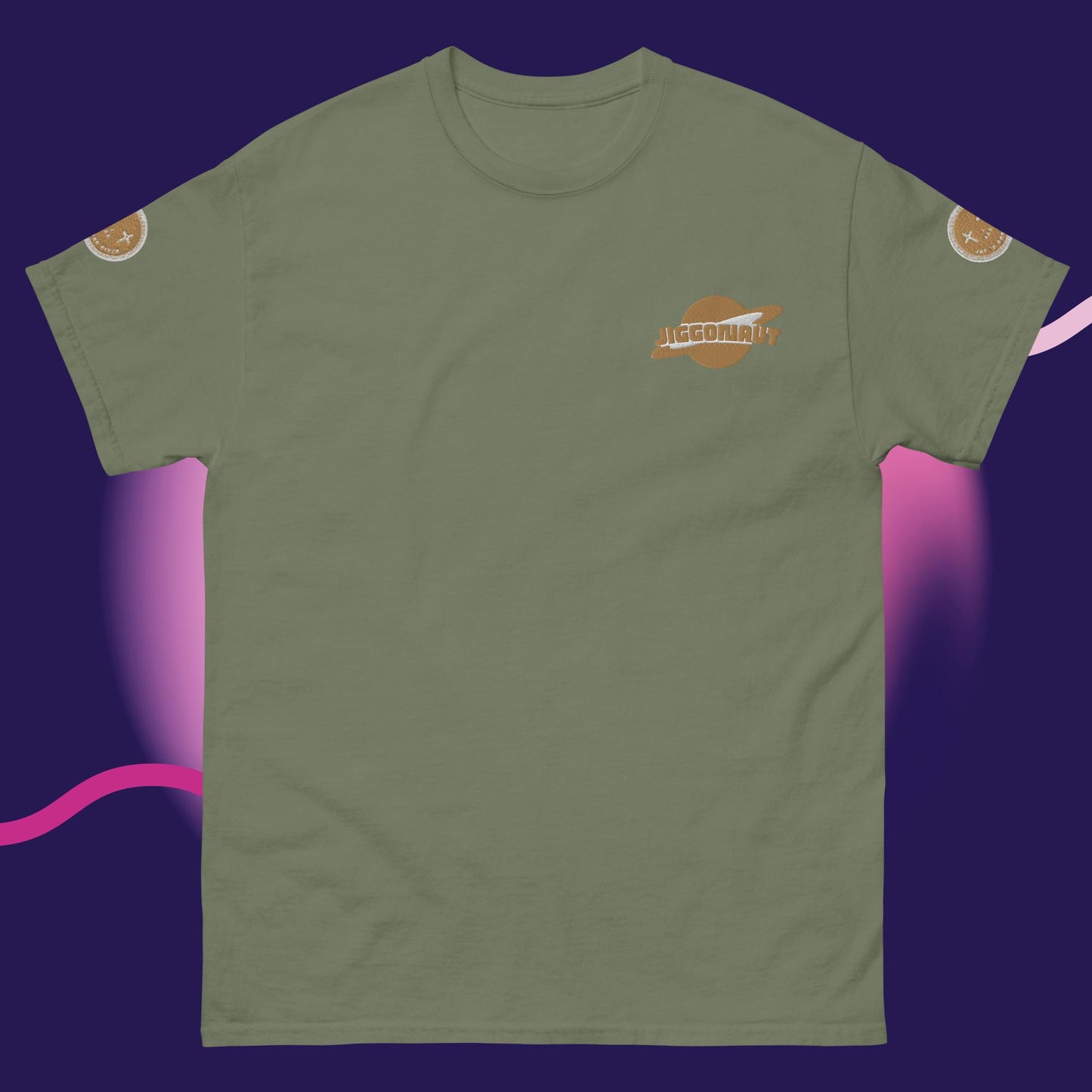 Unisex Jiggy Galaxy Logo T-shirt Gold