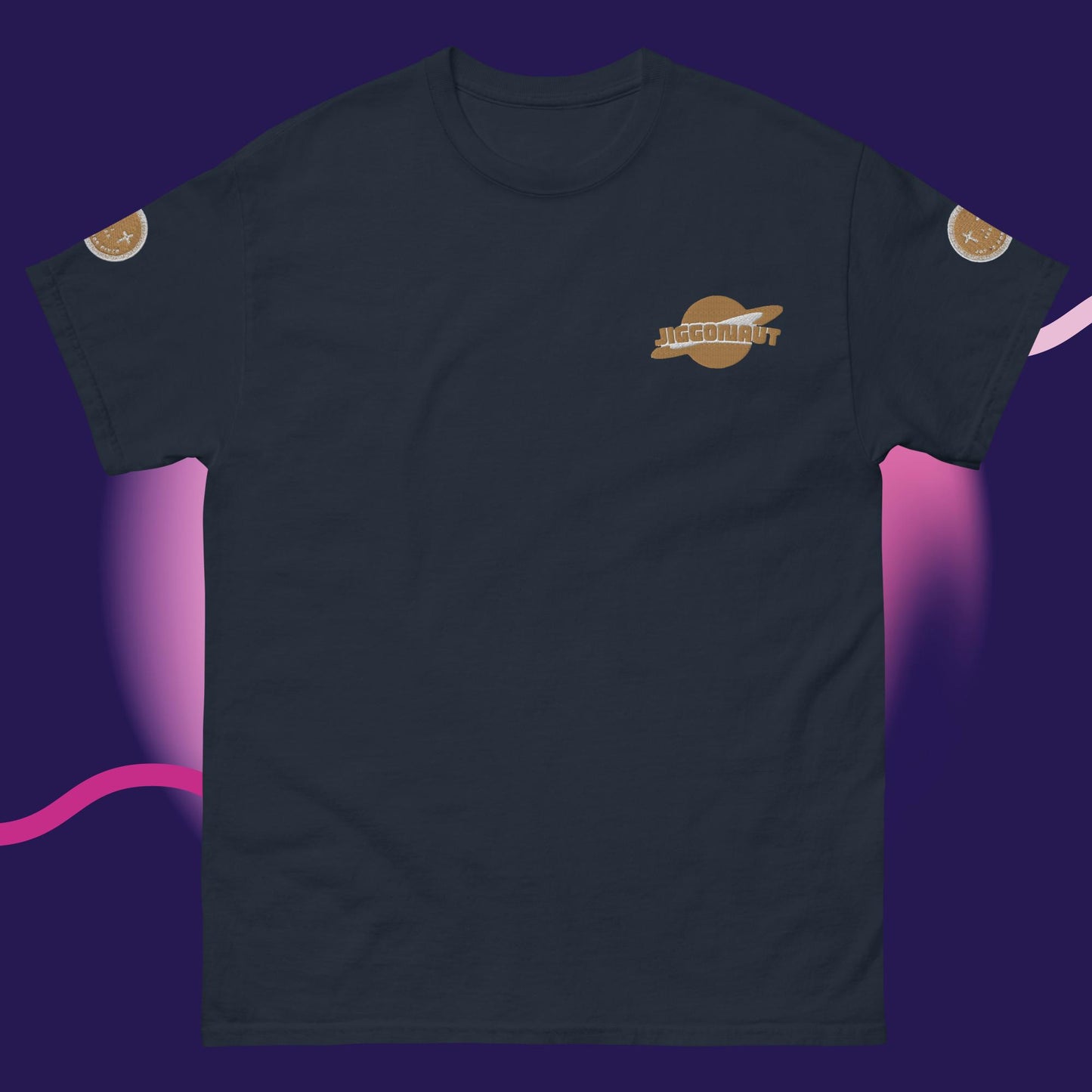 Unisex Jiggy Galaxy Logo T-shirt Gold
