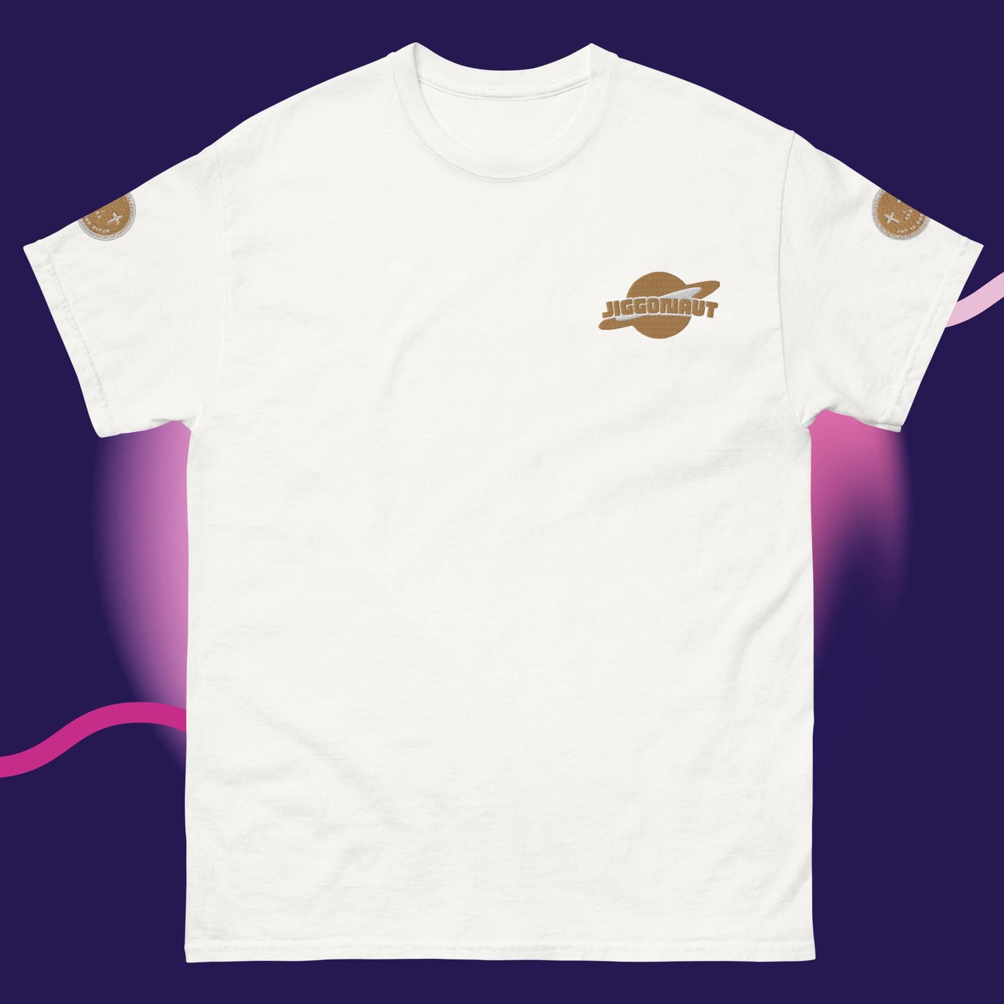Unisex Jiggy Galaxy Logo T-shirt Gold