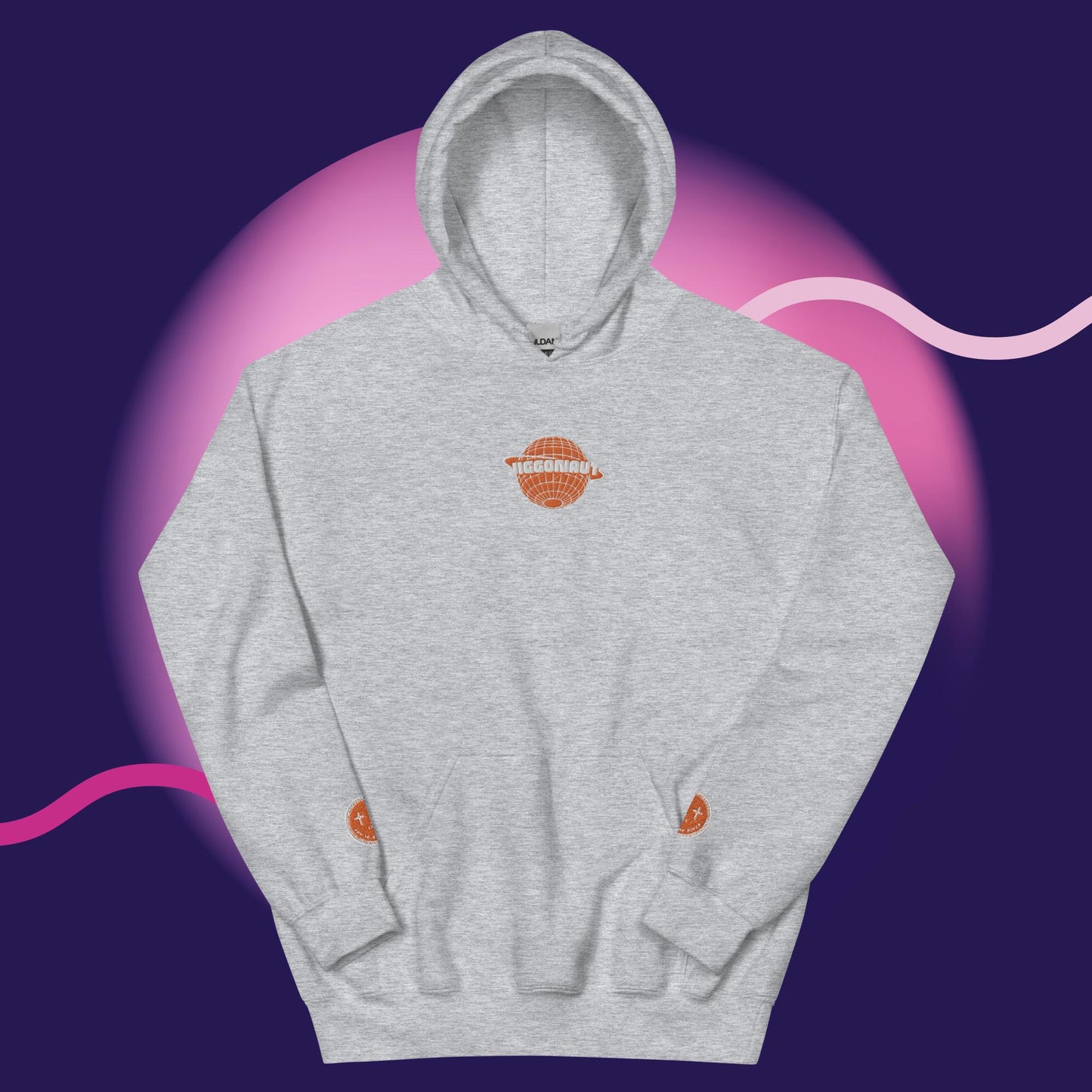 Unisex Jiggonaut Logo Hoodie Orange